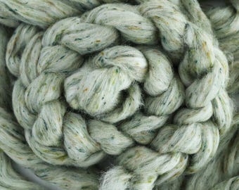 Tweed peinado de pelo largo - 'Verde herencia', mecha para hilar