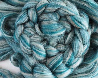 Peinado de seda Shetland y Tussah - 'Seaswirl', lana para hilar