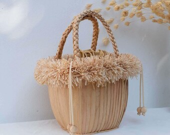 Handmade tote bag, Thai woven bag, limited edition bag, eco friendly bag, gift for her, summer tote, artisan bag,Free Shipping to Europe