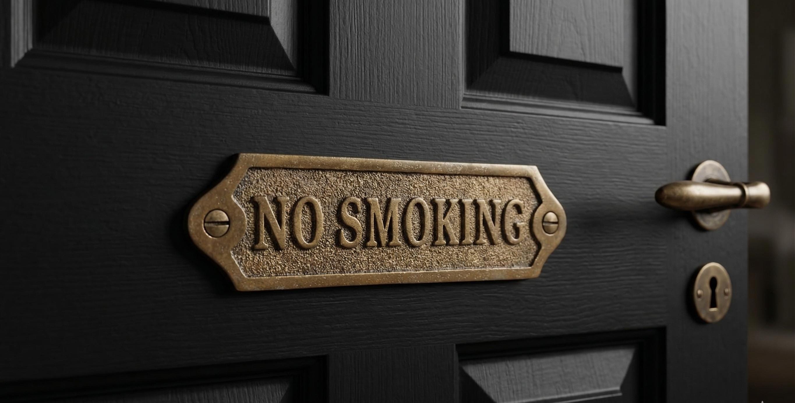 Antique Brass No Smoking Sign Plate Vintage Wall Door Decor Plaque - Etsy