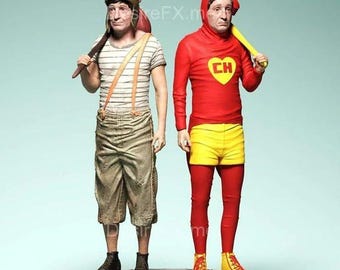 STL files of El Chavo del 8 and El Chapulín Colorado, ideal for 3D printing