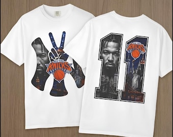 Jalen Brunson NY Knicks Shirt Front Back Design | New York Skyline Hoops Tee | Vintage 90s Streetwear Apparel Comfort Colors 1717