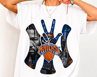 Jalen Brunson NY Hand Sign Shirt | New York Basketball Graphic Tee | Premium Skyline Apparel | Comfort Colors Streetwear T-Shirt