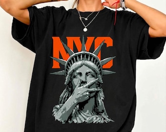 New York Basketball Finals Champion Shirt, Jalen Brunson Graphic Tee, 90s Vintage Bootleg NY Hoops Merch, Statue of Liberty Comfort Colors