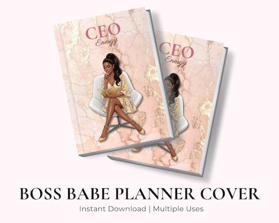 CEO Planner Cover CEO ENERGY | Black Woman Planner Dashboard | Pink Aesthetic Digital Planner Cover | GoodNotes Insert | (Digital Download)
