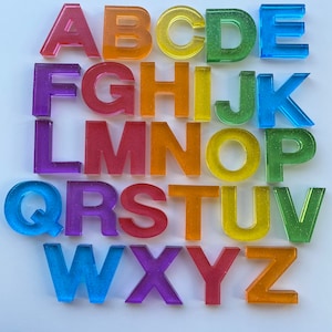 Translucent rainbow resin alphabet set image 2