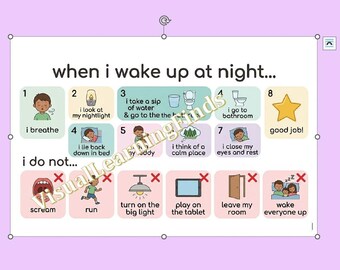 Autism Sleep Visual Chart | Night Waking Routine Printable | Go Back to ...