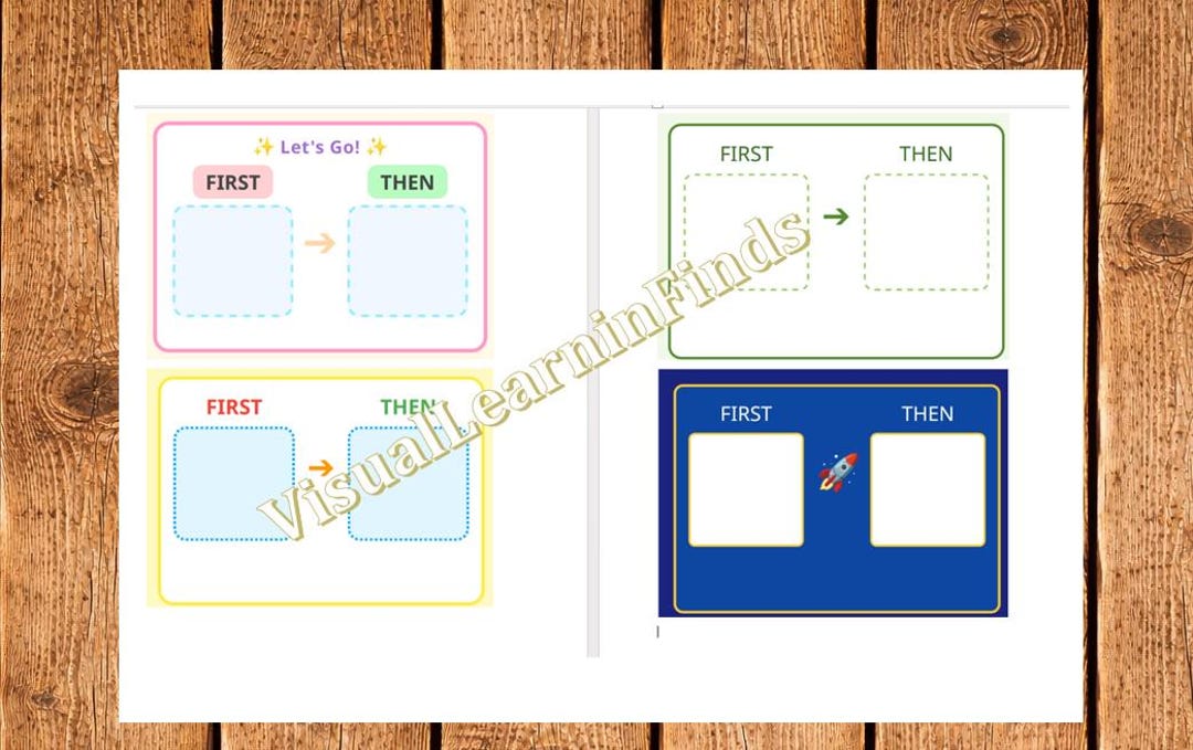 Printable First Then First Then Board Visual Schedule Bundle for Autism & Special Education ...