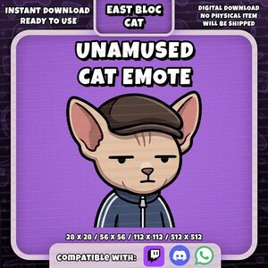 Unamused Cat Emote | Sarcastic Deadpan Reaction (Digital Download)
