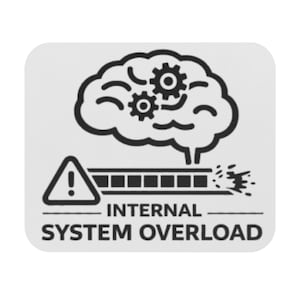 Internal System Overload Mouse Pad | Brain Loading Bar Desk Mat