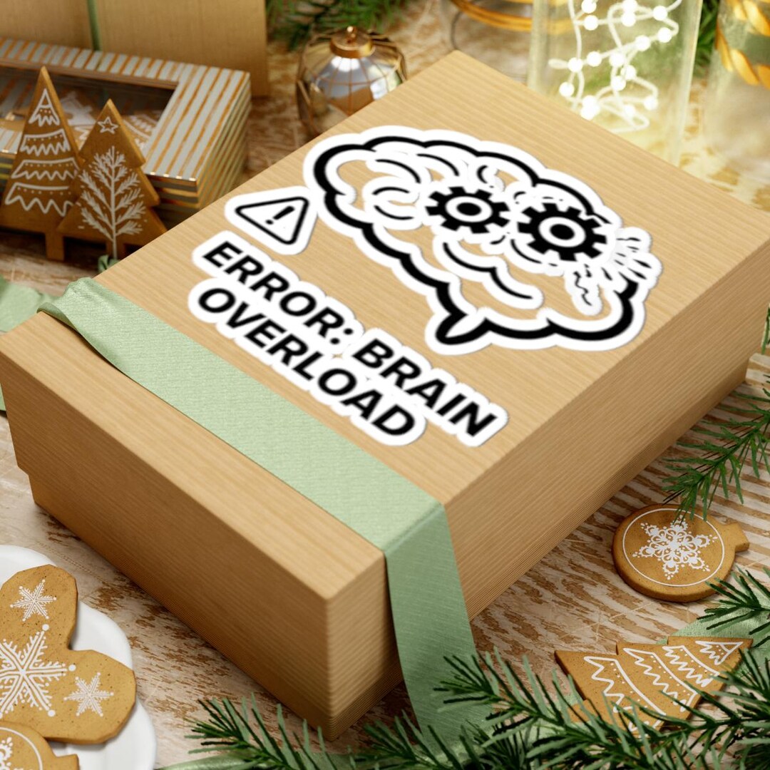 Error Brain Overload Sticker: Gears Brain Art (kiss-cut) - Etsy
