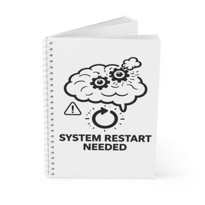 Systemneustart erforderlich Spiralblock | Gehirn Zahnräder Fehler Design