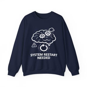 Sudadera System Restart Needed / Sudadera Brain Gears Graphic Roundneck