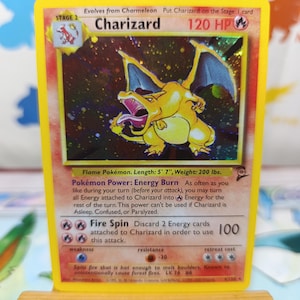 Custom Charizard B2 Card (Base Set 2) 4/130 - Holographic Cosmos - Black Core Layer