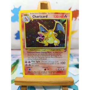 Custom Charizard B2 Card (Base Set 2) 4/130 - Holographic Cosmos - Black Core Layer