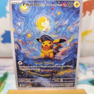 Pikachu Starry Night Card - Etsy