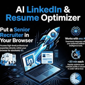 AI LinkedIn & Resume Optimizer Notion Template | ChatGPT Prompts | ATS-Friendly Resume | Job Search Tool
