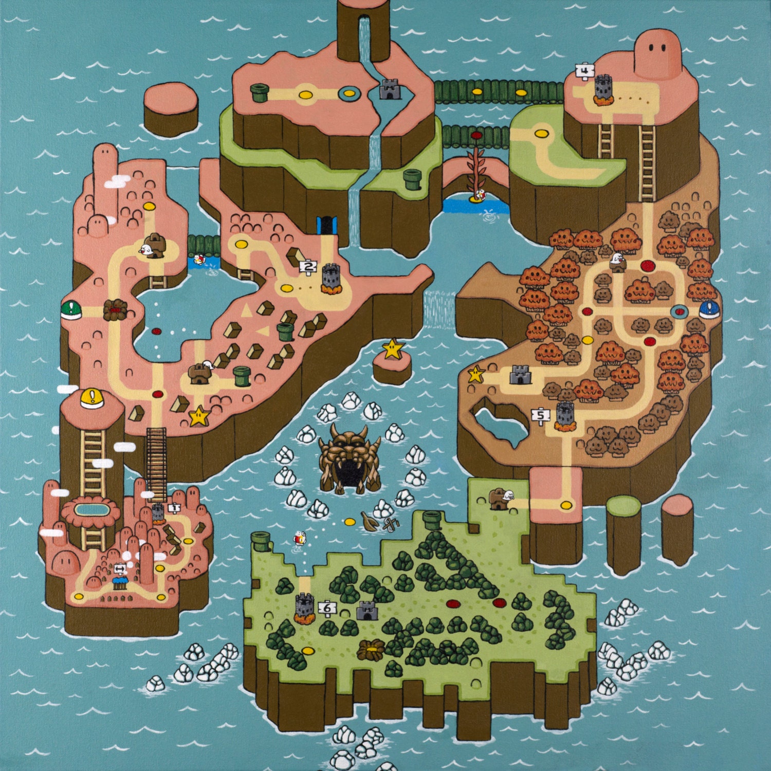 Super Mario World Complete Map