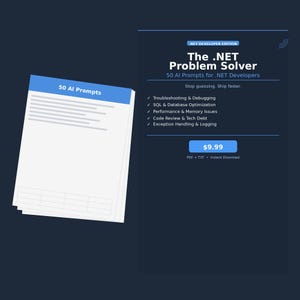 DotNET Programmierer AI Prompt Paket — 50 Prompts für Debugging, Architektur & Code-Qualität