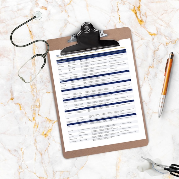 NCLEX Medication Study Sheet | Nursing Pharmacology Template | Nurse Med Sheet Printable | Nursing Student PDF