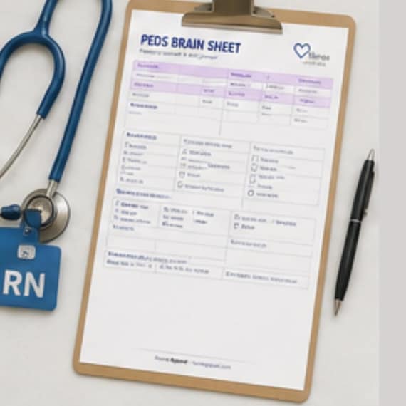 Pediatric Nurse Brain Sheet Digital Download