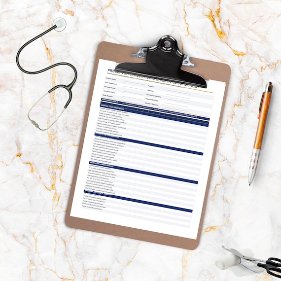 Preceptor Checklist for Nurses | Nursing Student Clinical Checklist | Nurse Orientation Printable | New Grad RN PDF Download