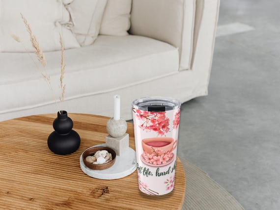 Cherry Blossom Tumbler 20oz | Pink Floral Travel Cup
