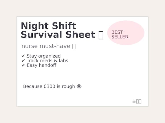 Night Shift Survival Guide for nurses