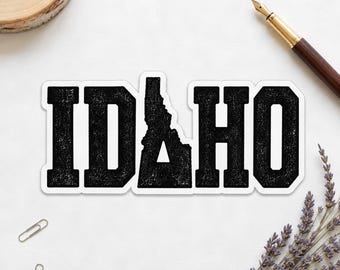 Idaho Sticker Home State Pride Vinyl Decal Gem Waterproof Laptop Tumbler Car Gift Boise