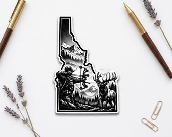 Idaho Mountain Sticker – Funny Bow Hunting Waterproof Archery Vinyl Decal