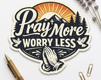 Christian Faith Stickers – Vintage Jesus Religious Bible Verse Inspirational Decal