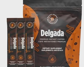 Café instantáneo premium Delgada – Mezcla adelgazante con extractos de ganoderma y garcinia