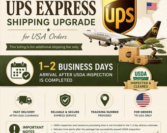 Pago adicional: Mejora de envío exprés de UPS (EE. UU.)