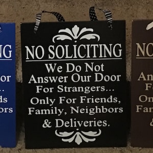 No Soliciting No Solicitation Sign with Ribbon image 4