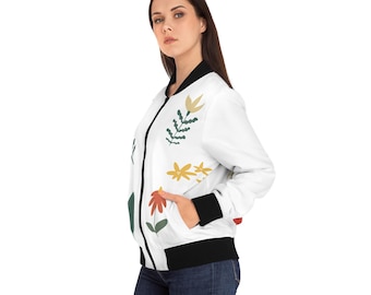 Womens Bomber Jacket All-Over Print Bomber Jacket