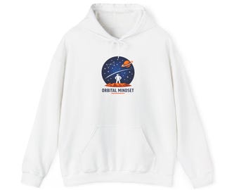 Mission Patch Orbital Silhouette Hoodie | Space Patch Sweatshirt