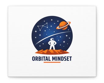 Orbital Mindset Canvas | Space, Astronaut, Mission Patch Art