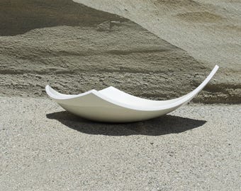 Ceramic White Lacquer Art Vessel
