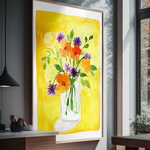 Sunshine Florals Watercolor Digital Print