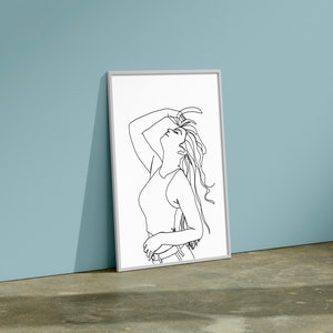 Sara Line Drawing Digital Art Print