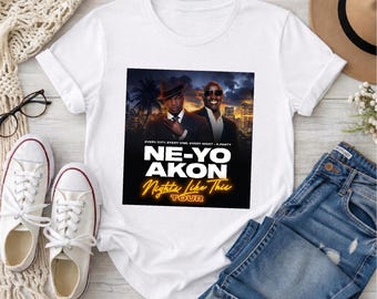 Ne-Yo Akon Nights Like This Tour 2026 T-Shirt, R&B Concert Tee UK, Hip Hop Music Shirt, Unisex Graphic Tee, Fan Gift Top