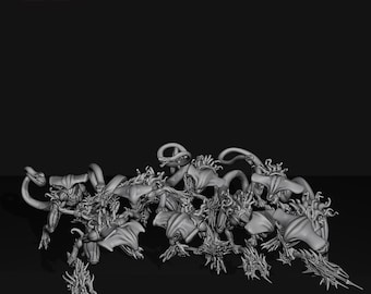 Brood Drones with Bio-Shard Spitters - Xeno Hives - 3D Printable STL Files - OPR Compatible