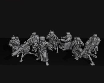 Ice Warriors Heavy Weapons Team - All Weapon Options - 3D Printable STL Files - Winter Guard Proxy - OPR HumanDefenseForce & Grimdark Future
