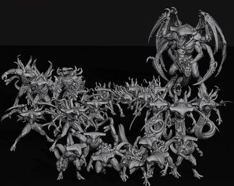 Xeno Hives Army Starter Pack - Xeno Hives - 3D Printable STL Files - Alien Swarm Proxy - OPR Compatible