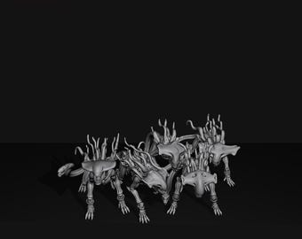 Mind Snatchers Squad - Xeno Hives - 3D Printable STL Files - Alien Swarm Proxy - OPR Compatible