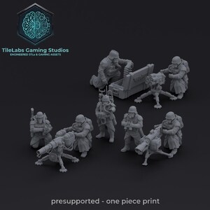 Equipos de armas pesadas del Batallón de Acero - 6 opciones de armas - Archivos STL 3D - Proxy de arma pesada universal - OPR Human Defense Grimdark
