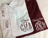 monogrammed oversized shirts