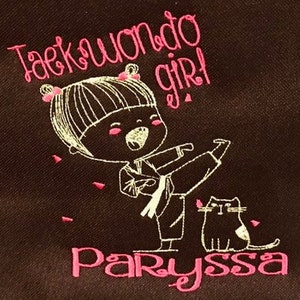 Girls Karate, Gear Bag, Custom Duffle Bag,   Martial Arts,  Large Duffle, Add Your Name for free!