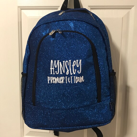 Personalized Embroidered GLITTER Backpack / Monogrammed | Etsy