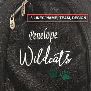 GLITTER Backpack / Monogrammed Girl&#39;s Backpack, Back to School, Cheer Bag Backpack -   Cheer, Gymnastics, Dance, Tumble Bag